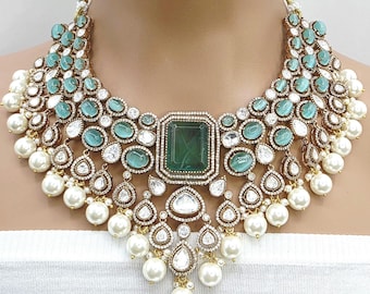 ミントブライダル モッシネート ポルキ ビクトリアンネックレス、サビ