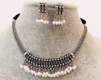 Oxidised Necklace - Etsy Australia