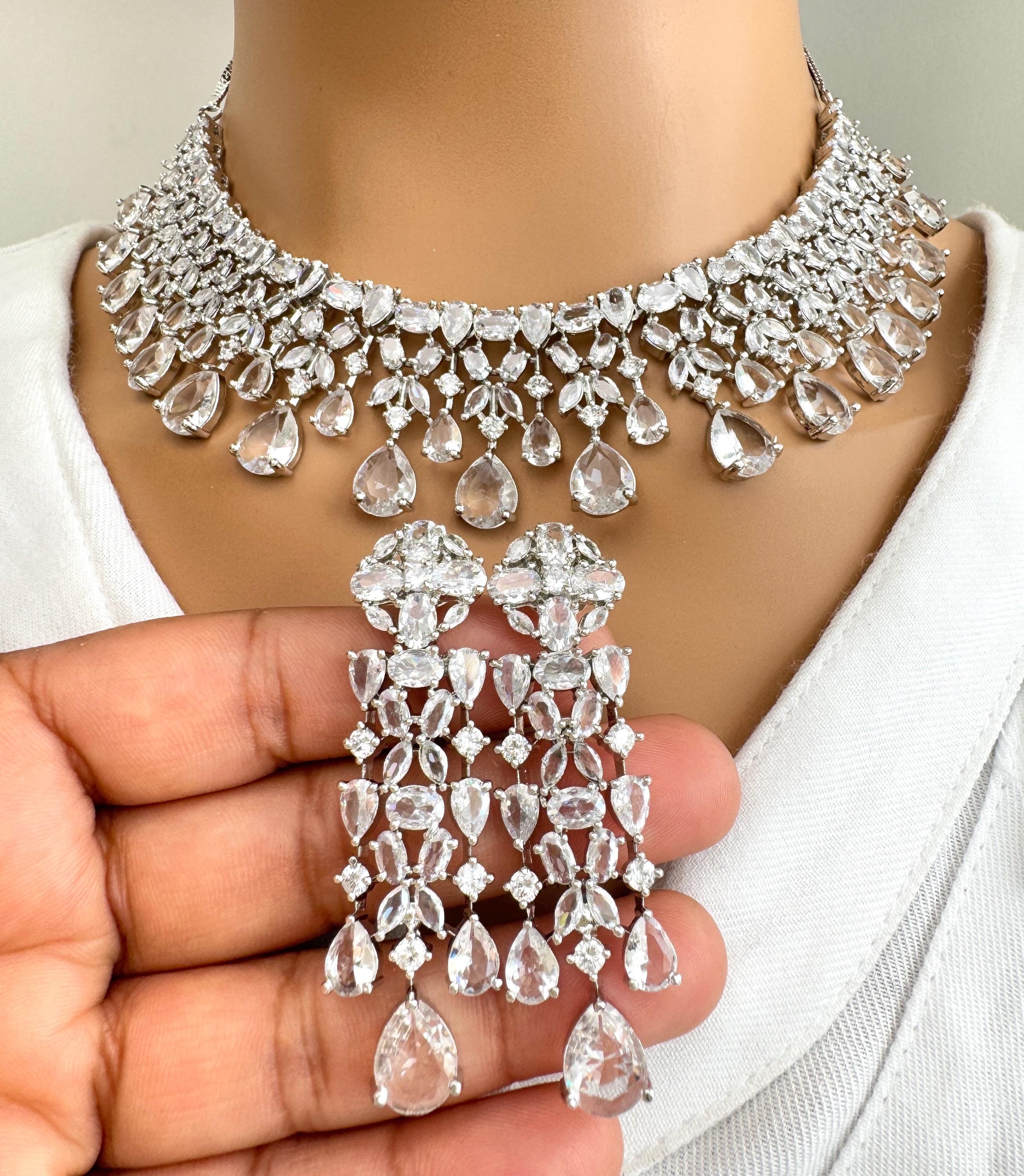 Ratnavali Jewels CZ Zirconia Tono Oro Pera Diamante Bollywood Bangles