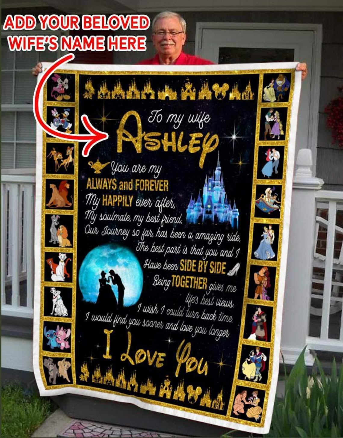 Handmade Personalized Custom DisneyFleece Blanket Disney Etsy