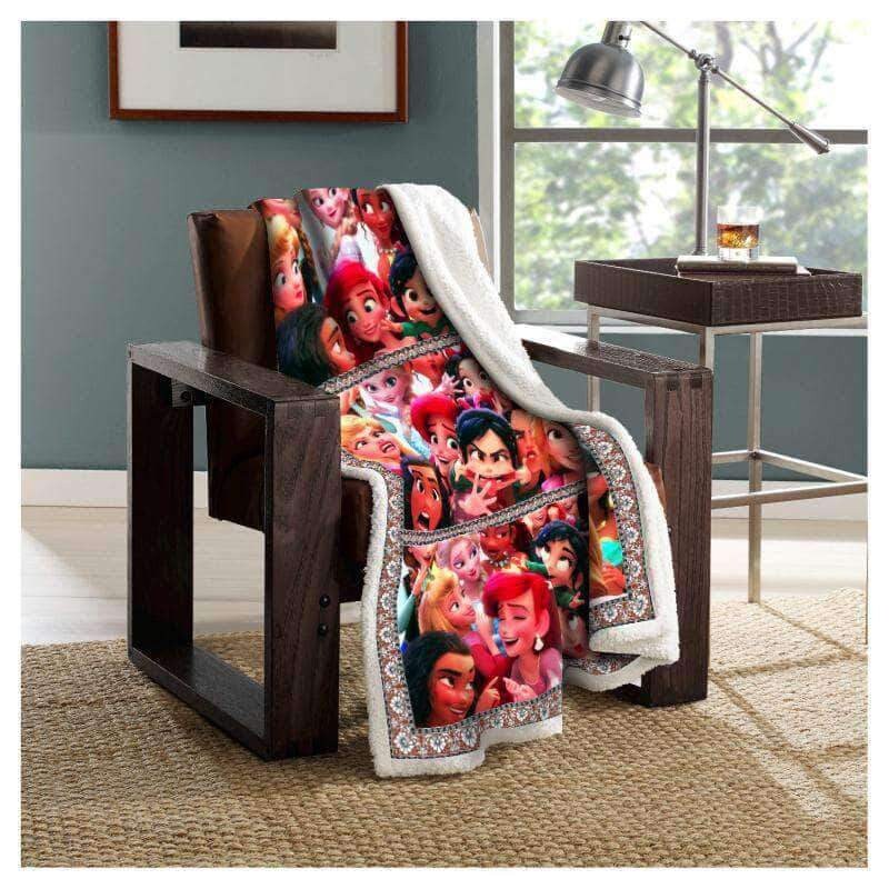 Handmade Custom Cute Disney Princess Fleece Blanket Disney Etsy