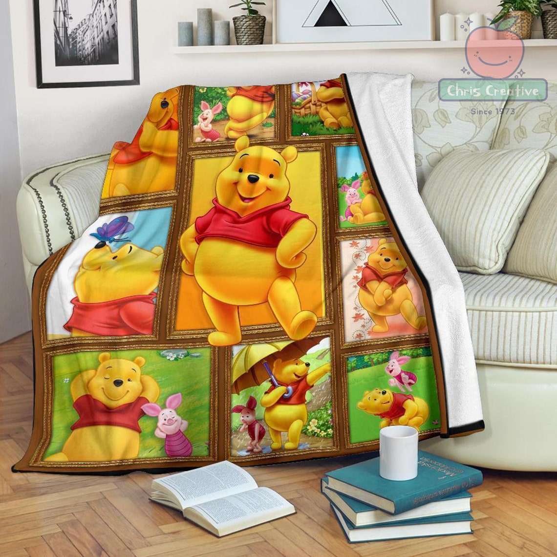 Handmade Winnie The Pooh Fleece Blanket Disney Characters Etsy