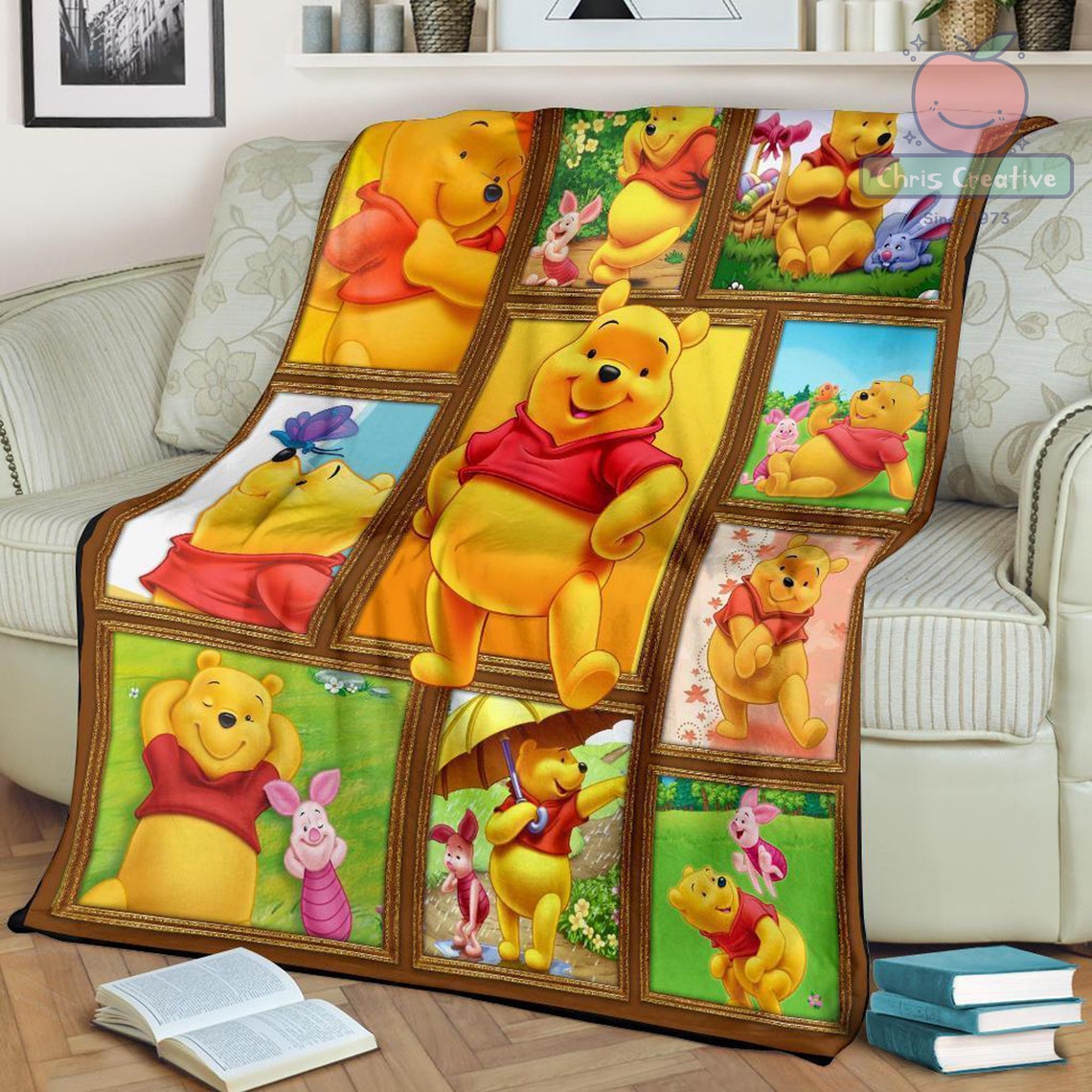 Handmade Winnie The Pooh Fleece Blanket Disney Characters Etsy