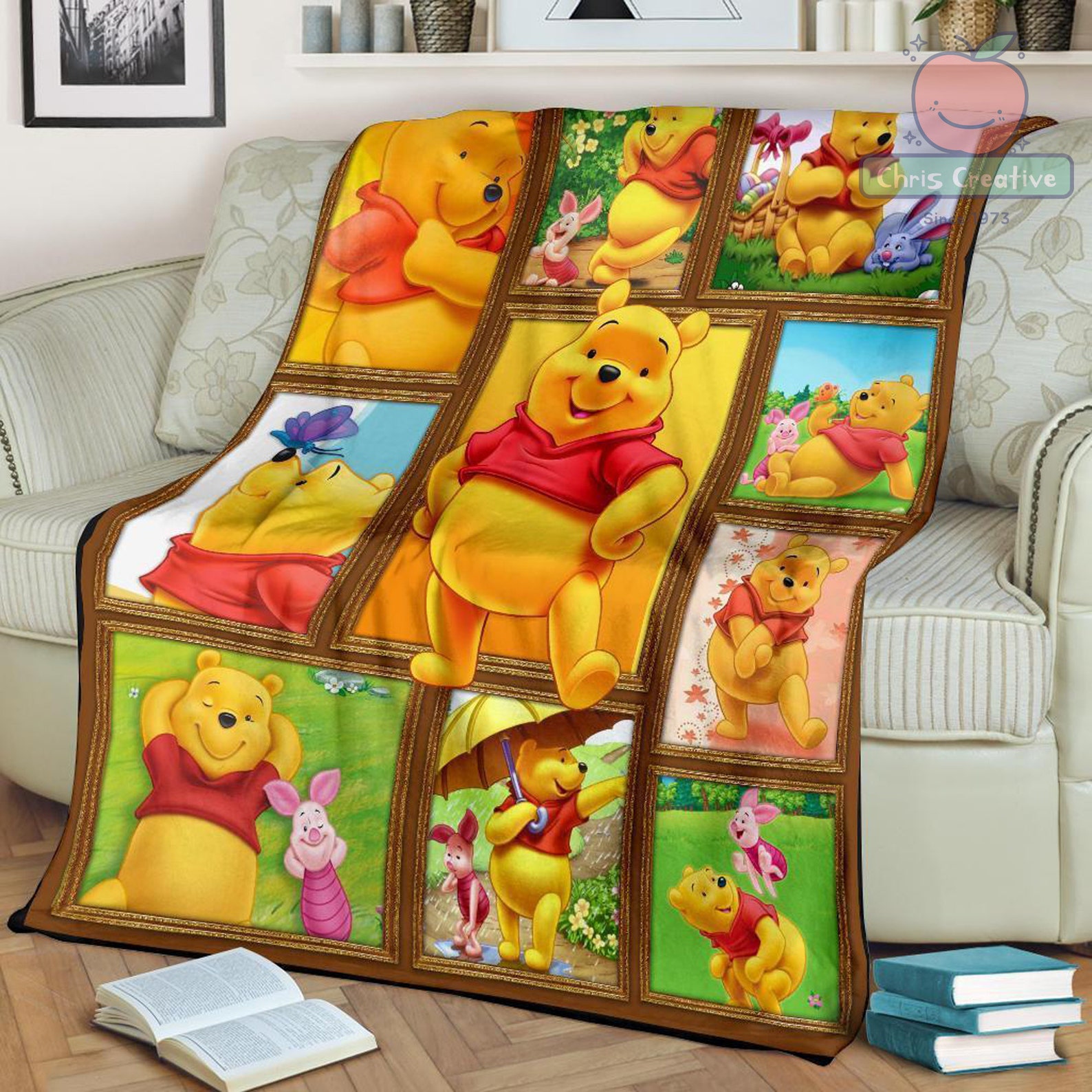 Handmade Winnie The Pooh Fleece Blanket Disney Characters Etsy