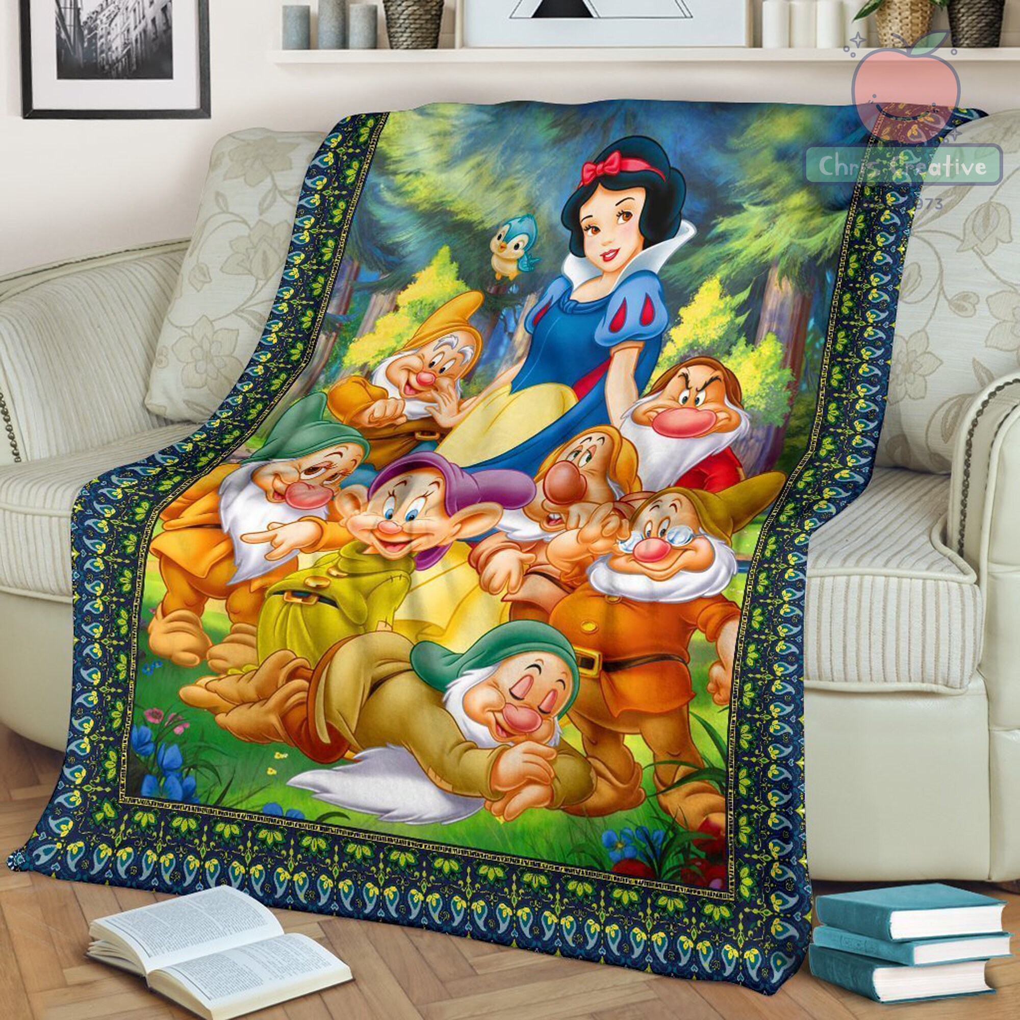 Handmade Snow White Princess Fleece Blanket Disney Characters Etsy