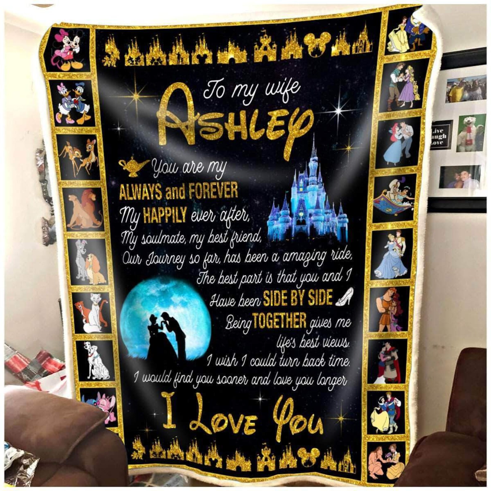 Handmade Personalized Custom DisneyFleece Blanket Disney Etsy
