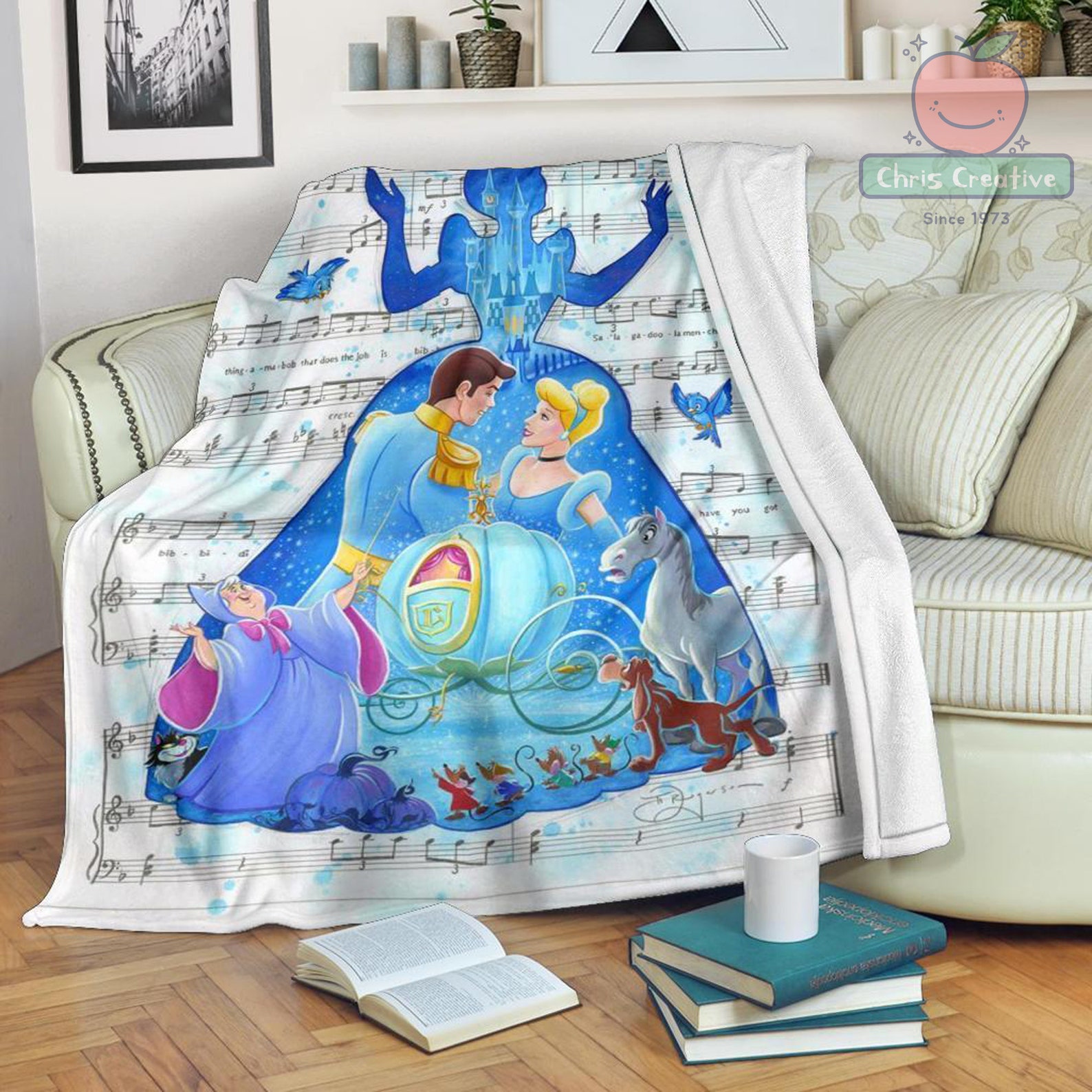 Handmade Cute Cinderella Fleece Blanket Disney Characters Etsy