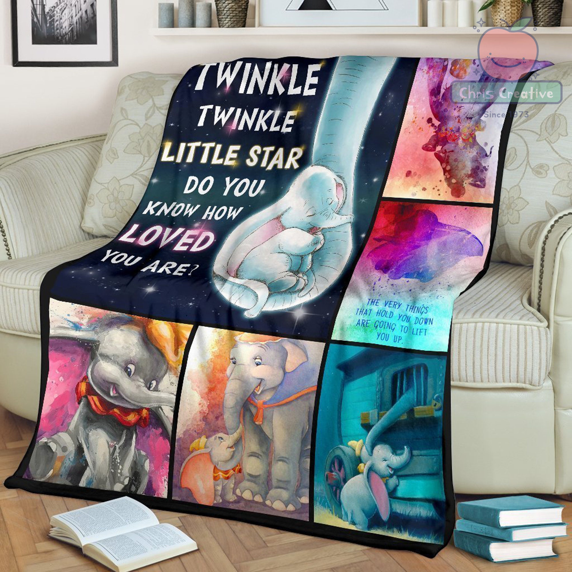 Handmade Cute Dumbo Fleece Blanket Disney Characters Cartoon | Etsy