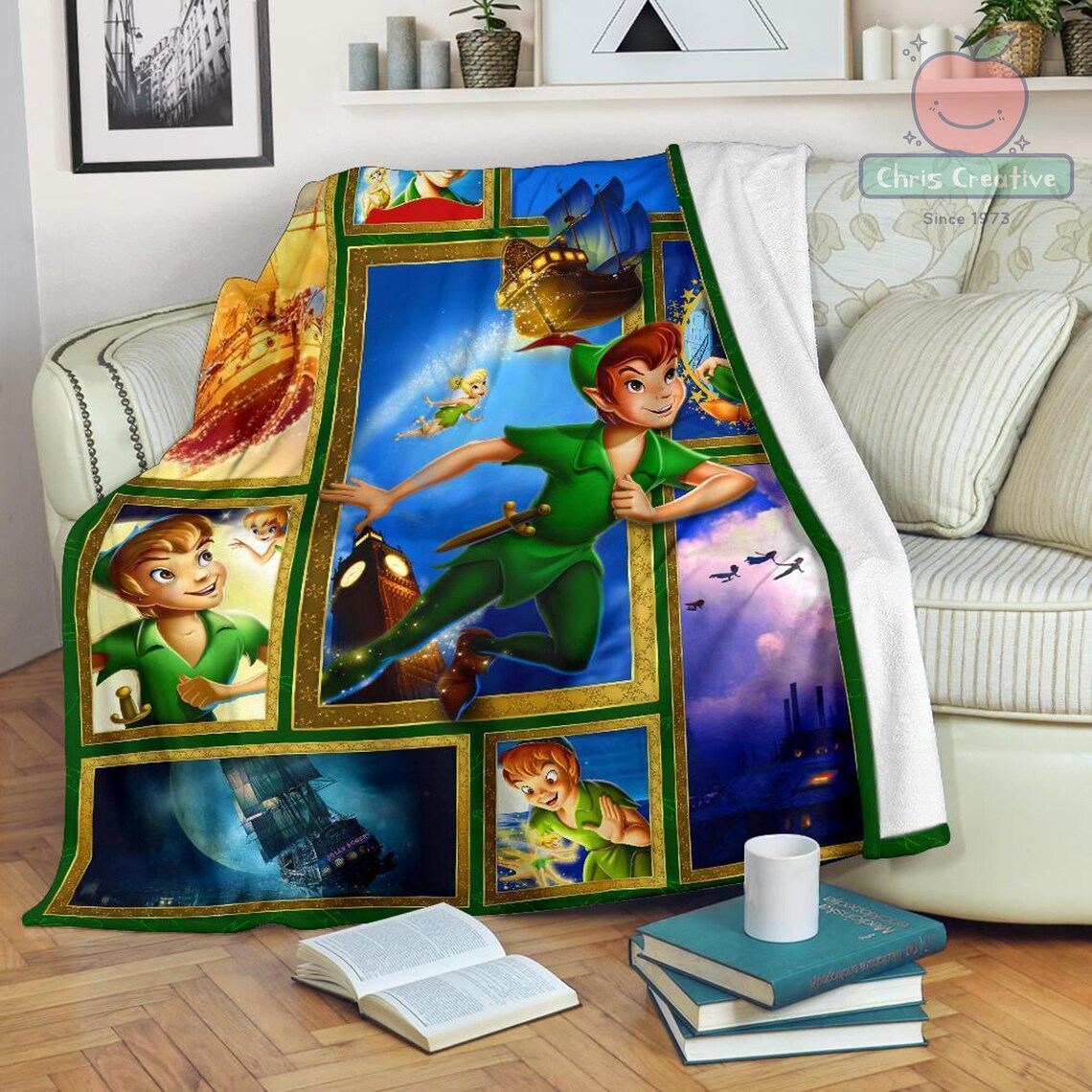 Handmade Cute Peter Pan Fleece Blanket Disney Characters Etsy