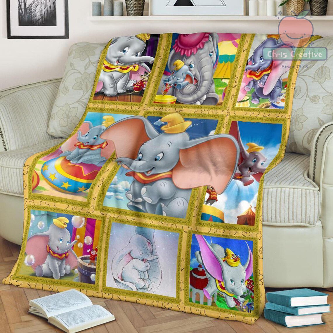 Handmade Cute Dumbo Fleece Blanket Disney Characters Cartoon Etsy