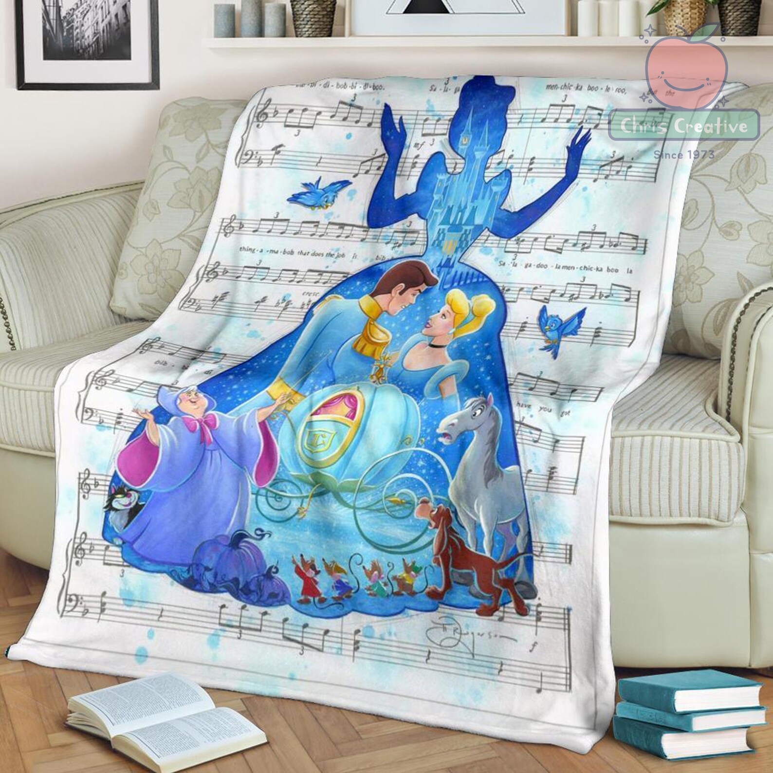 Handmade Cute Cinderella Fleece Blanket Disney Characters Etsy