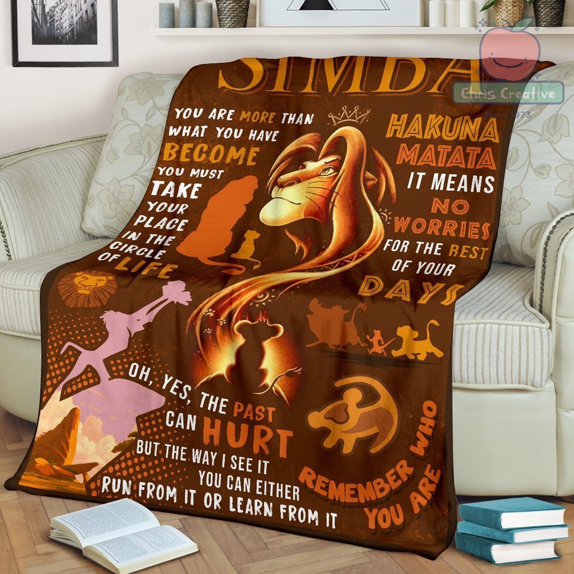Handmade Cute Lion King Fleece Blanket Disney Characters Etsy