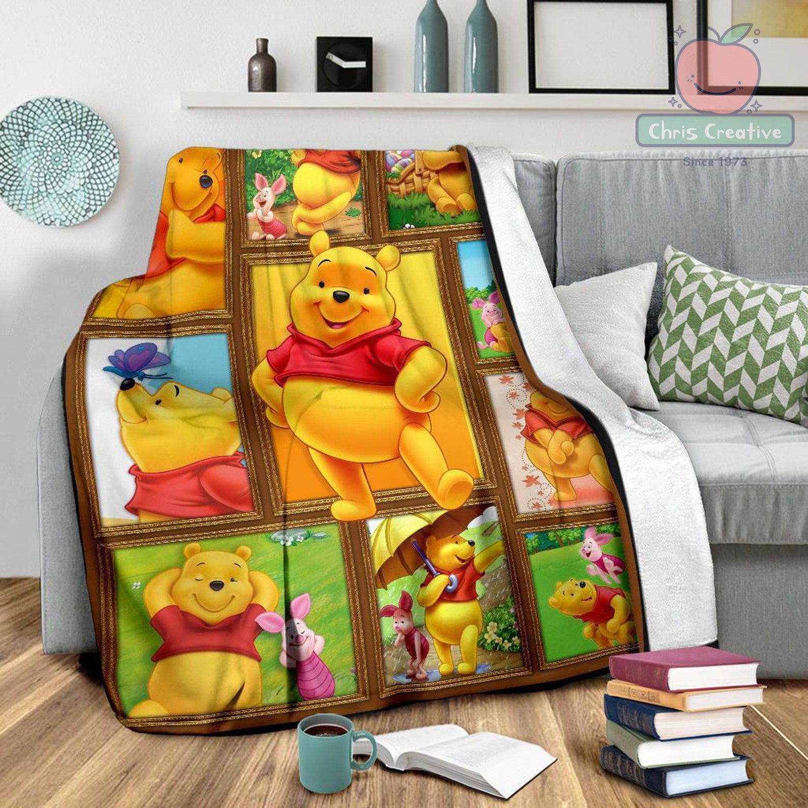 Handmade Winnie The Pooh Fleece Blanket Disney Characters Etsy