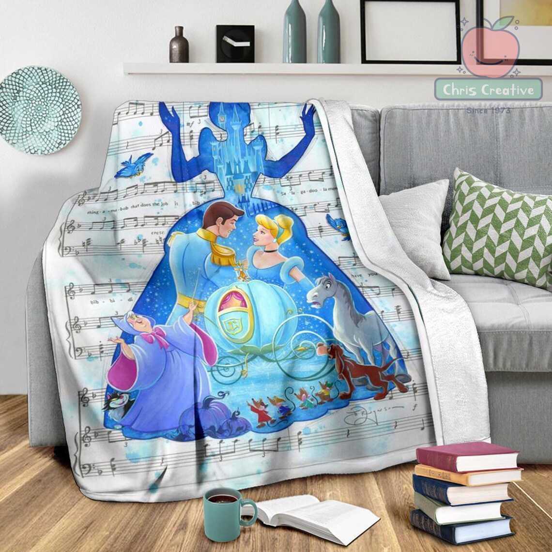 Handmade Cute Cinderella Fleece Blanket Disney Characters Etsy
