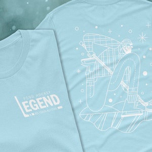 T-shirt graphique couleur confort L/S Pond Hockey Legend
