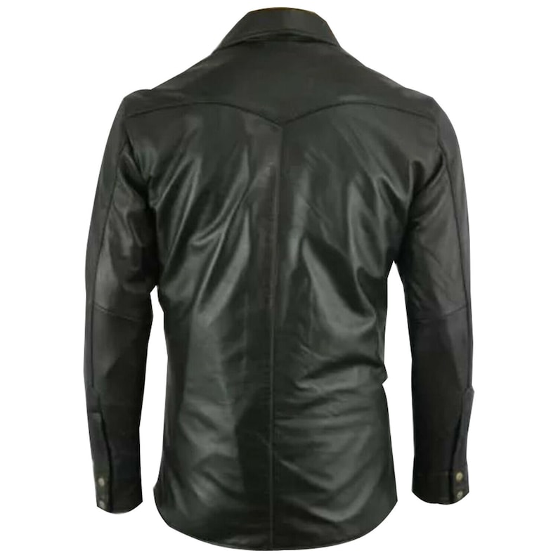 Men/'s Leather Boys Police Military Style Uniform Shirt Casual Shirt Leather Shirt Luxury Made Shirt Party Wear Shirt Leather Shirt