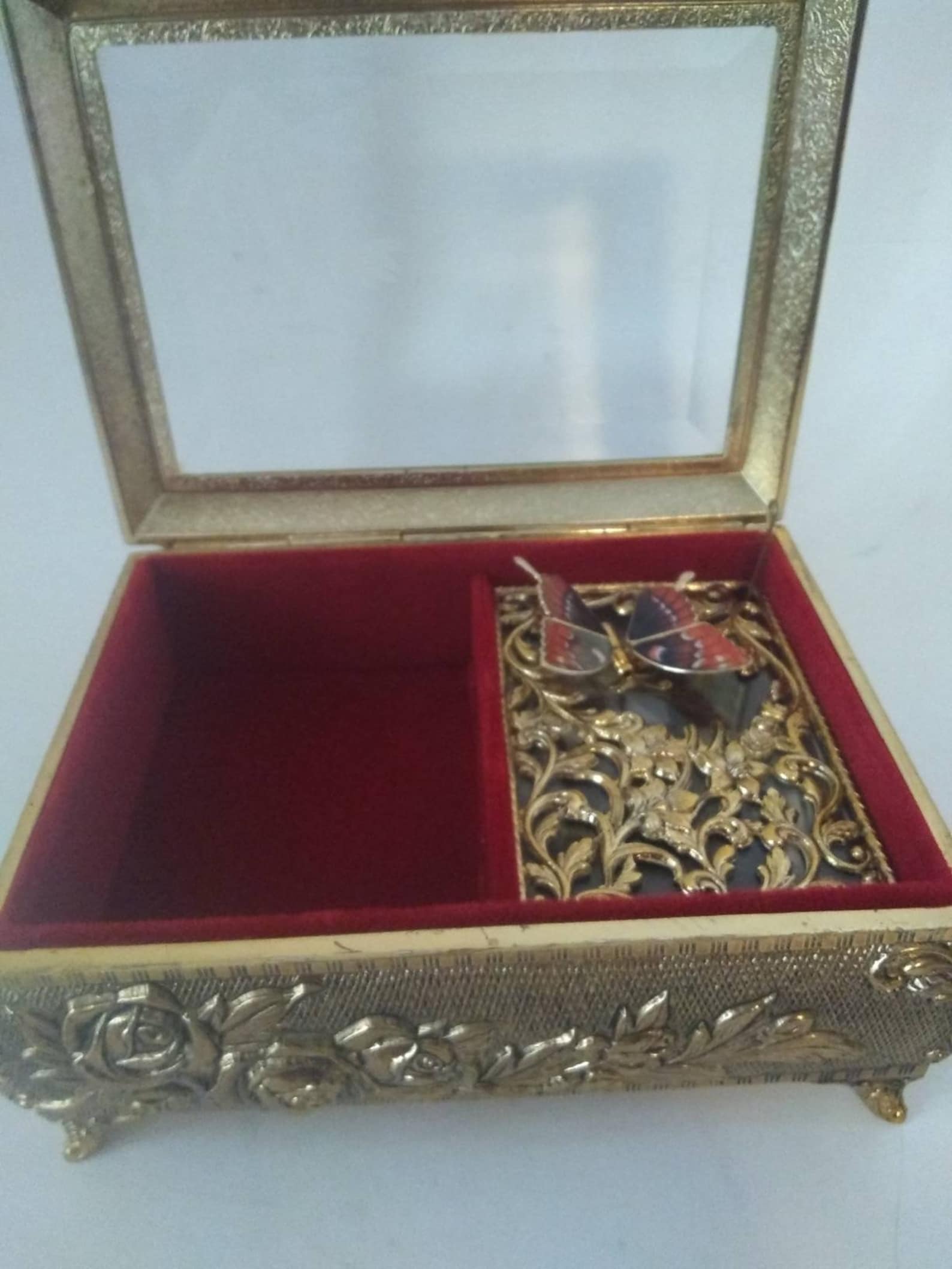 Vintage Westland Music Box Butterfly Jewelry Etsy