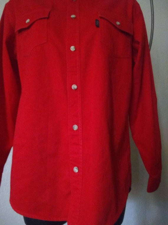 Vintage Red Roper Shirt Western Rodeo Cowgirl Sou… - image 10