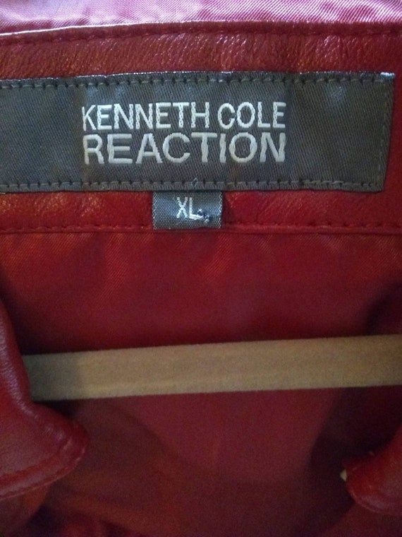kenneth cole reaction red leather jacket