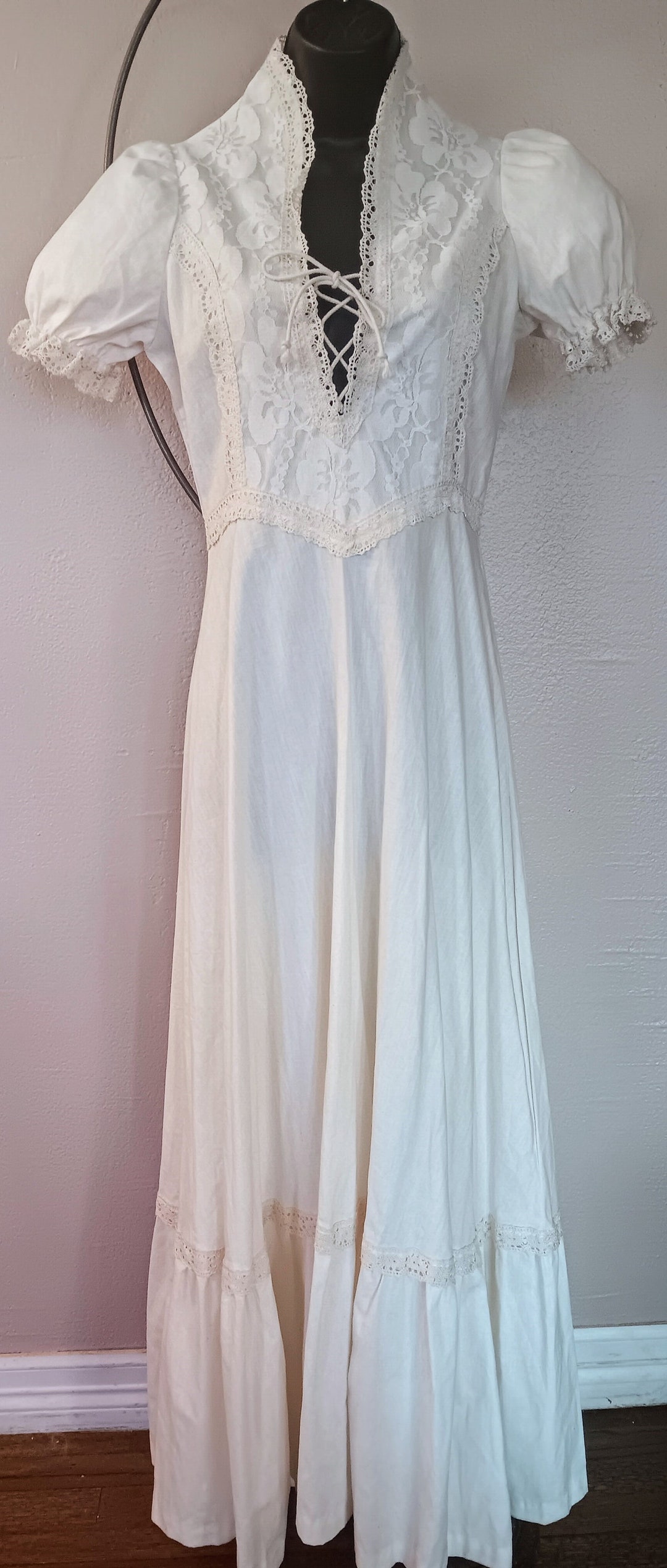 Gunne Sax Handmade Praire Boho Wedding Bridesmaid Vintage Maxi Dress ...