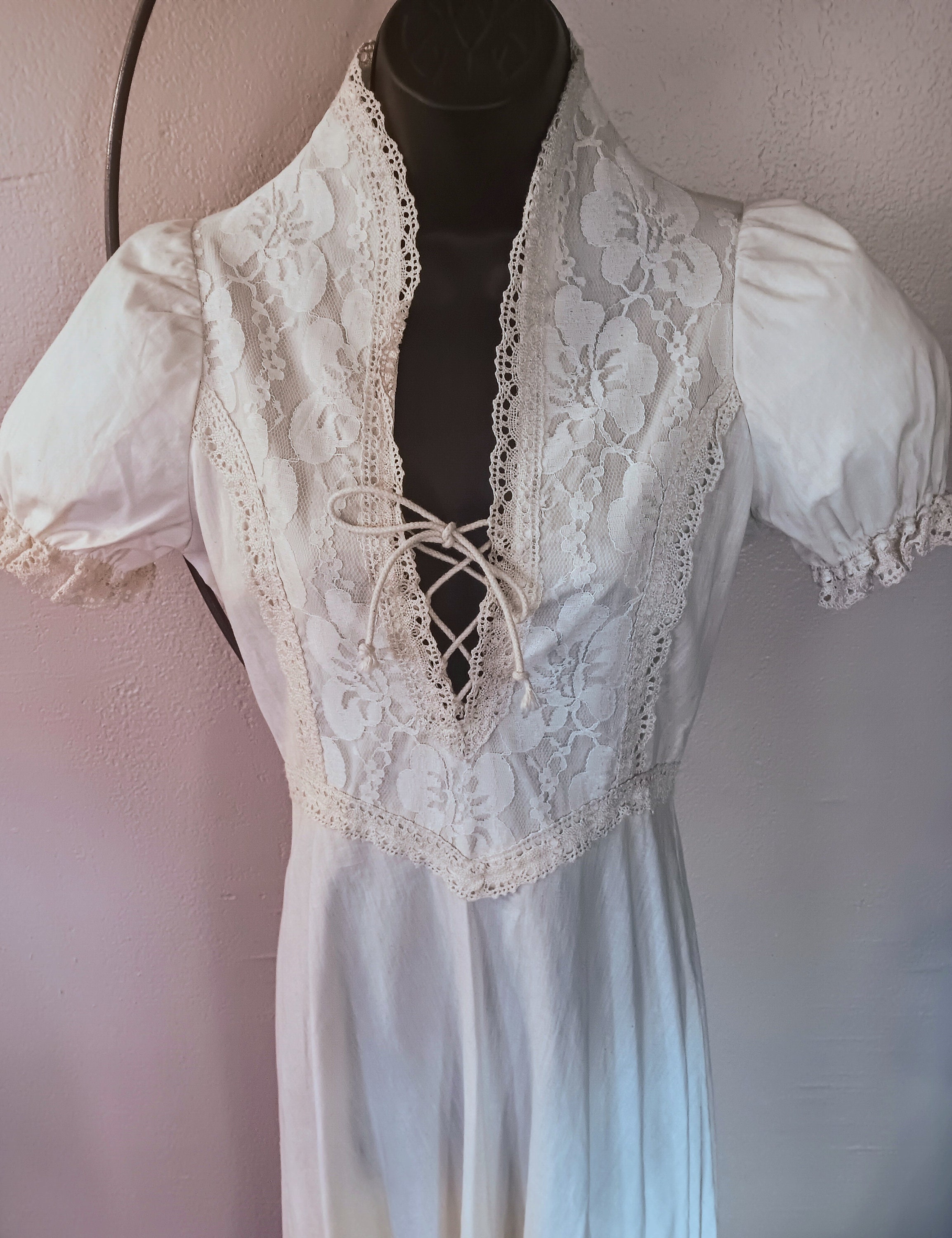 Gunne Sax Handmade Praire Boho Wedding Bridesmaid Vintage Maxi Dress ...