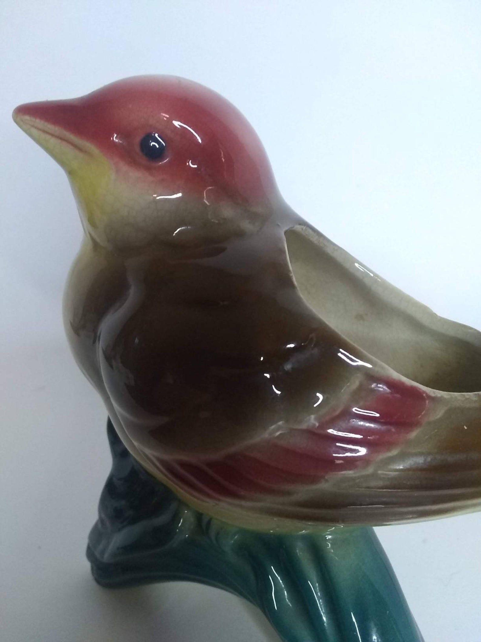 Vintage Bird Planter Figurine Etsy