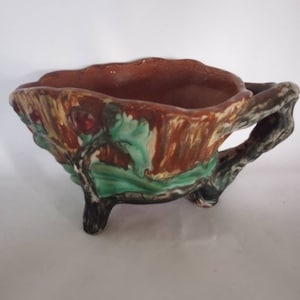 1920's Antique Weller Art Pottery Warwick Hand Painted Arts & Crafts Planter