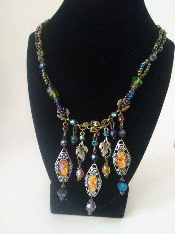 Vintage Chico's Beaded Gypsy Boho Necklace
