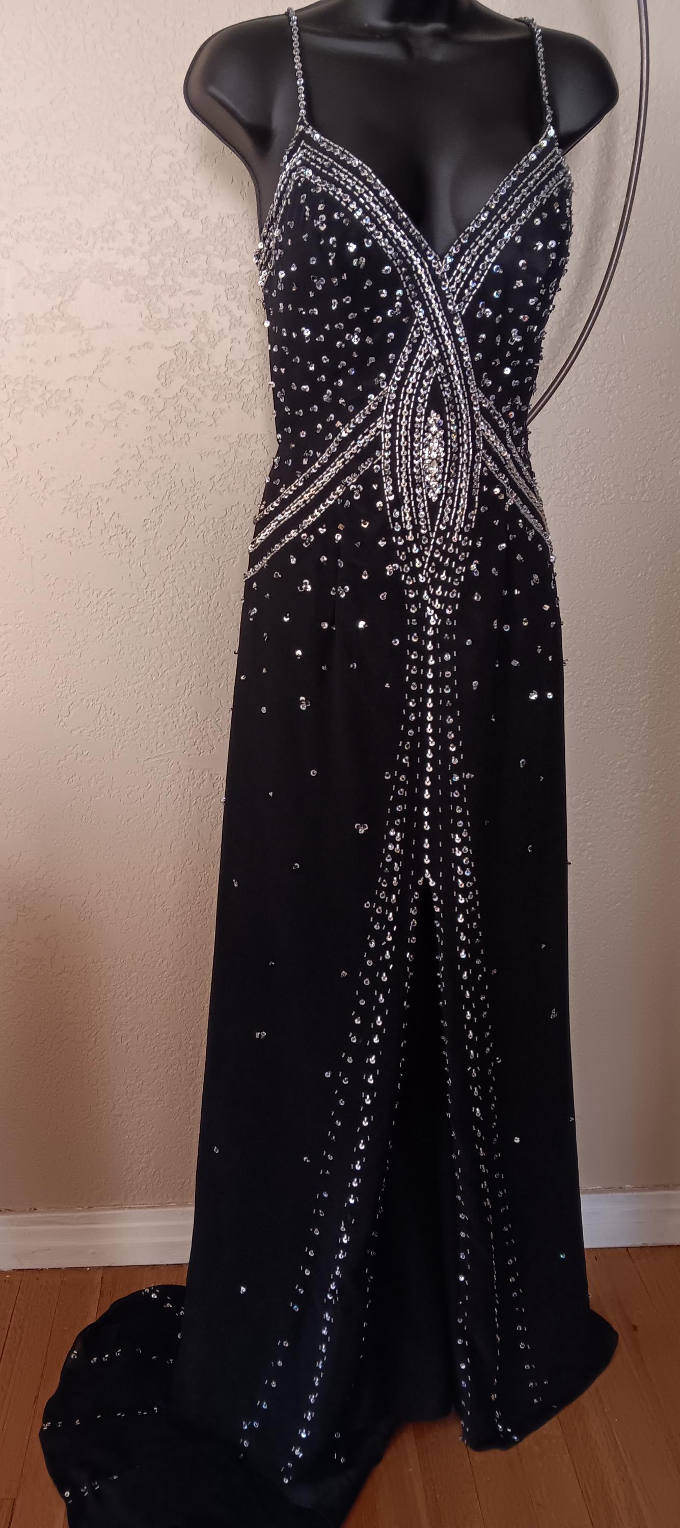 black mini party dresses Jennifer Dress RTW Size:D (12-14) Blue-Printed Sleeveless A-Line Dress