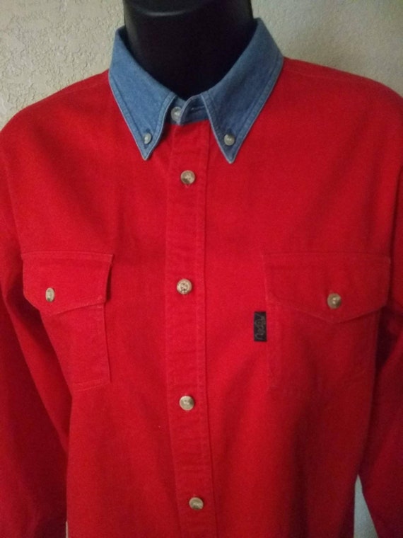 Vintage Red Roper Shirt Western Rodeo Cowgirl Sou… - image 3