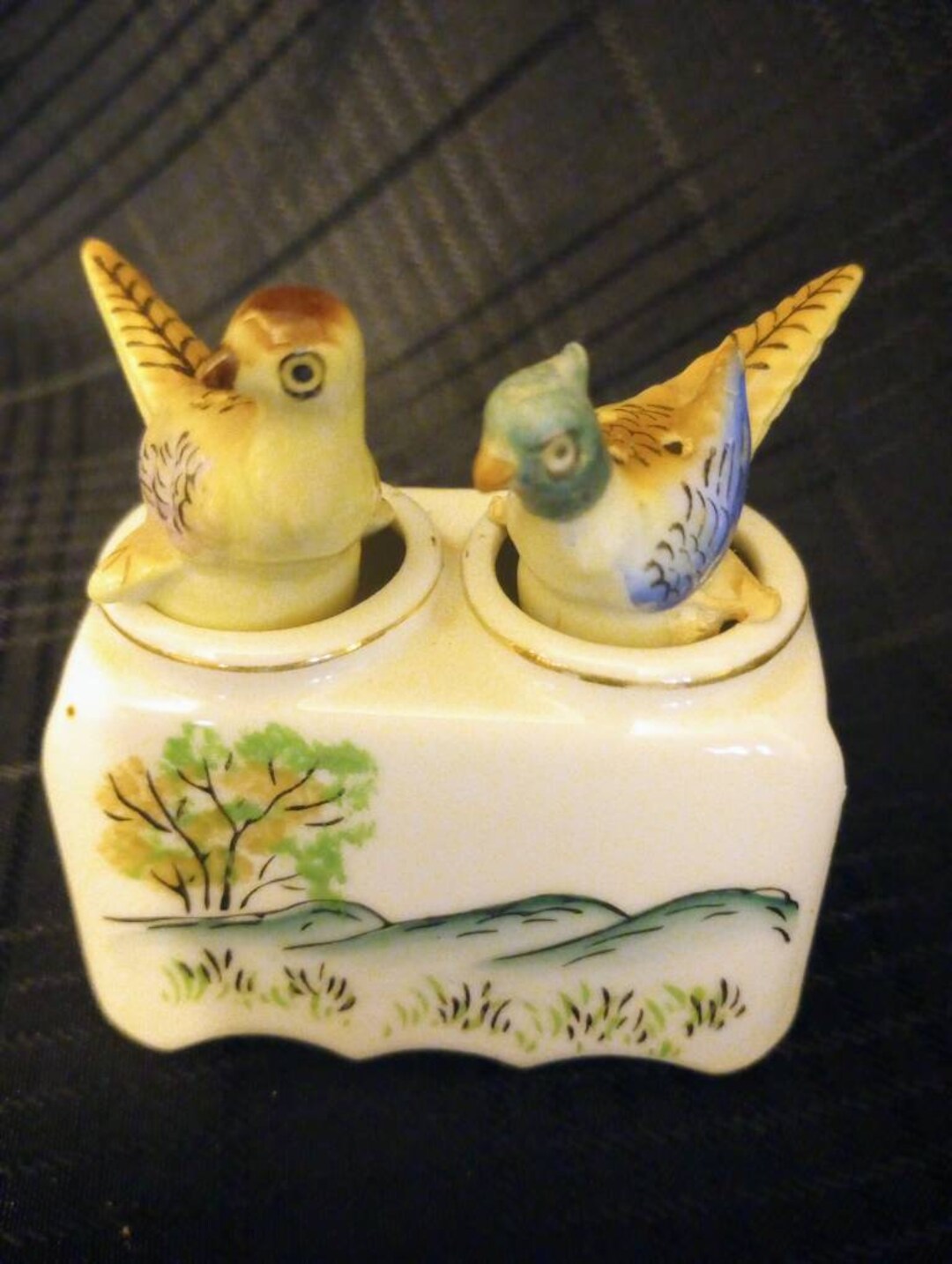 Vintage Nodder Pheasant Bird Salt and Pepper Shakers Etsy