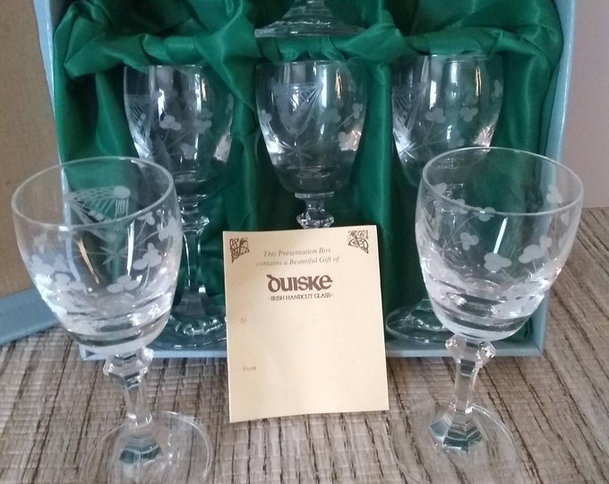Duiske, Irish, Sherry, Liqueur, Harp & Shamrock, Handcut, Crystal