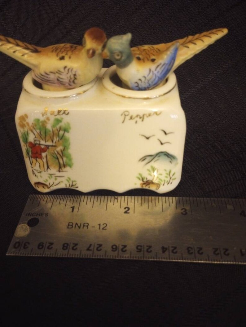 Vintage Nodder Pheasant Bird Salt and Pepper Shakers Etsy