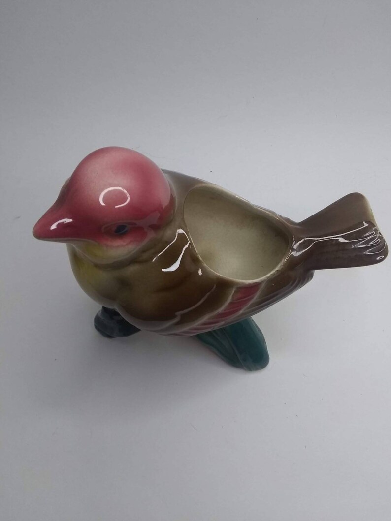 Vintage Bird Planter Figurine Etsy