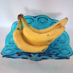 Vintage LE Smith Moon and Stars Blue Banana Boat Fruit Bowl