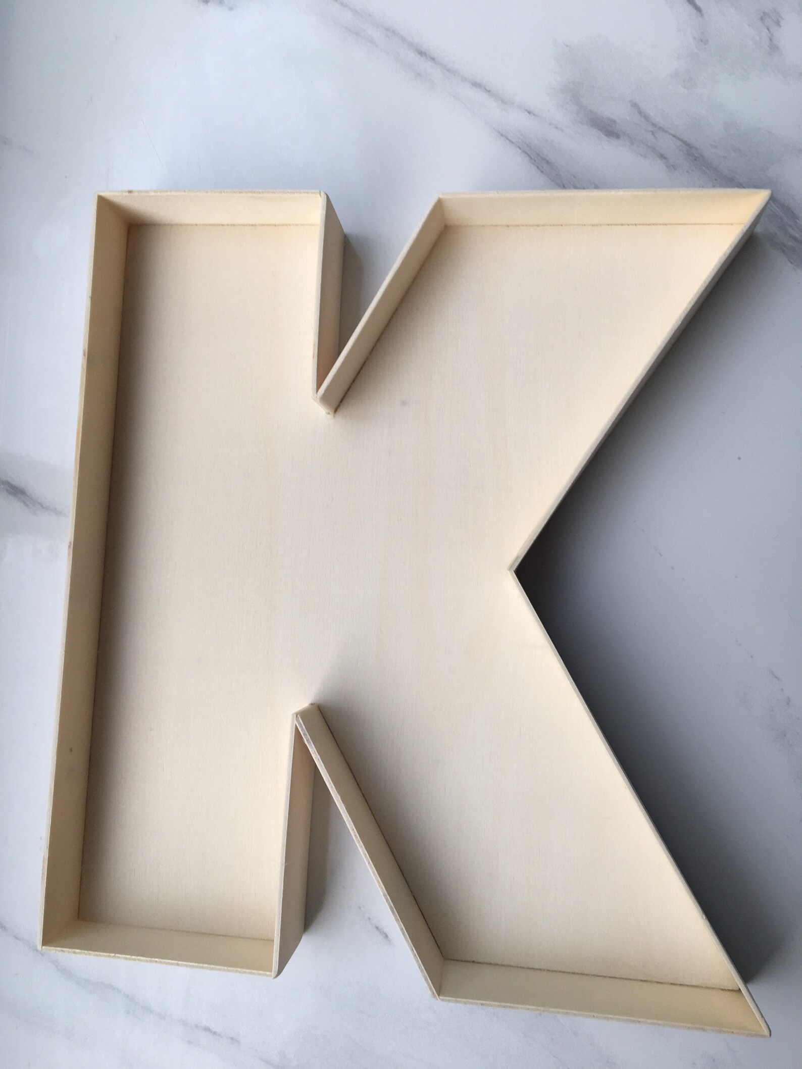 Wooden Fillable Letter Home Decor Gift Personalised Initial Etsy