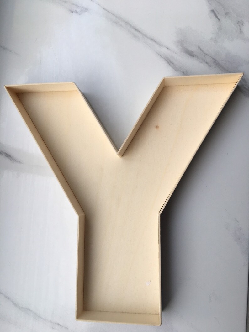 Wooden Fillable Letter Home Decor Gift Personalised Initial Etsy