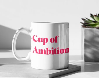 Dolly Parton &#39;Cup of Ambition&#39; Mug - Inspirational Red Quote, Cartoon Image, Perfect Gift for Music Lovers, Unique Collectible Drinkware