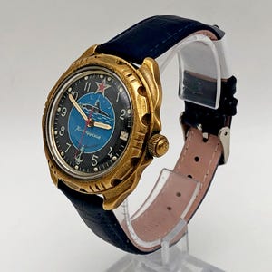 WOSTOK 2414 Komandirskie Submarine Vintage Wristwatch Post-USSR Serviced Watch