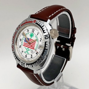 WOSTOK 2414 Komandirskie Operation Desert Shield Vintage Wristwatch USSR Watch