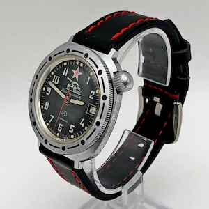 Wostok 2414 Komandirskie Tank Vintage Mechanical Wristwatch USSR Serviced Watch