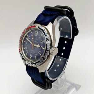 Wostok 2409 Amphibian Antimagnetic Vintage Waterproof Wristwatch Serviced Watch