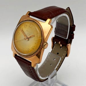 Raketa 2609.HA Square AU 20 Vintage Mechanical Wristwatch USSR Serviced Watch