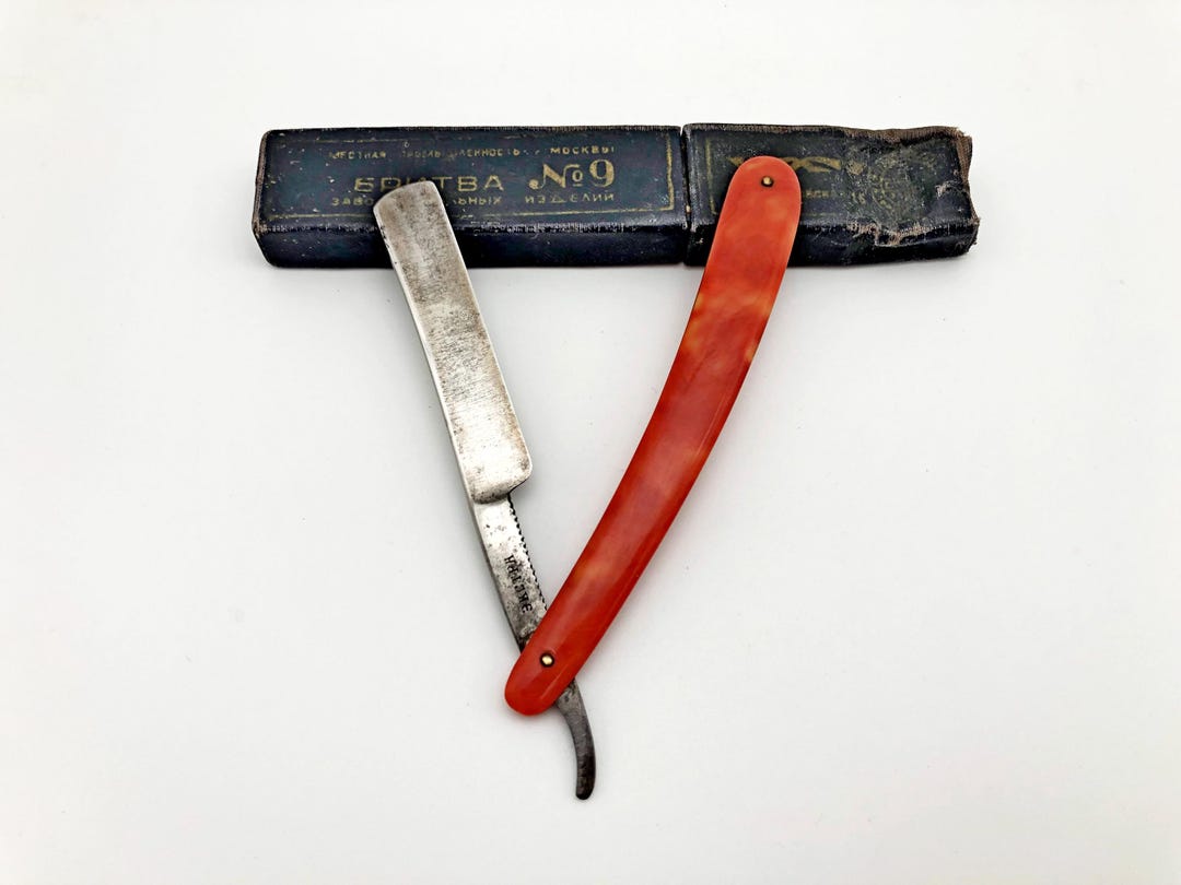 Chechovs Razor Straight Razor Trud Vacha Extra 1948 Vintage Shaving Barber Tool ZTV ...