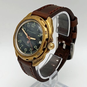 Wostok 2414 Komandirskie Vintage Mechanical Wristwatch USSR Serviced Watch