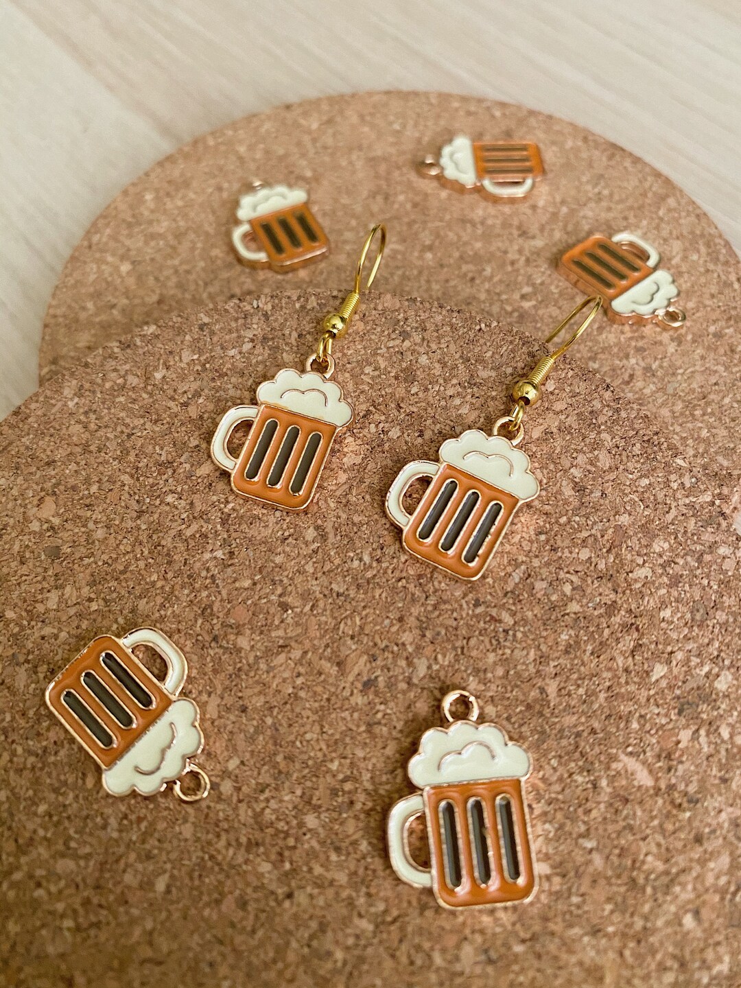 Beer Mug Earrings Hypoallergenic Etsy UK