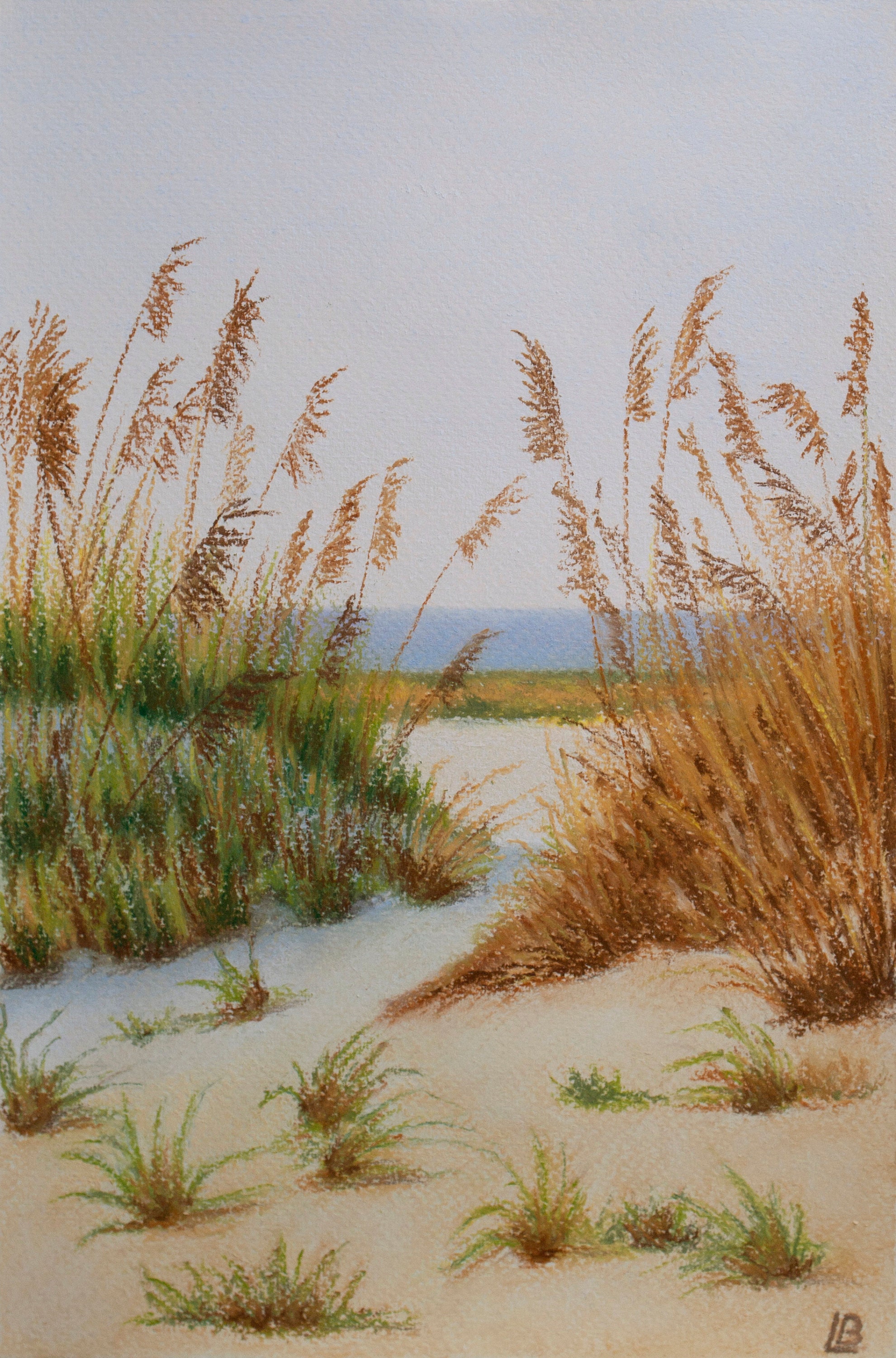 Seaside soft pastel painting. Coastal landscape. Seascape Etsy