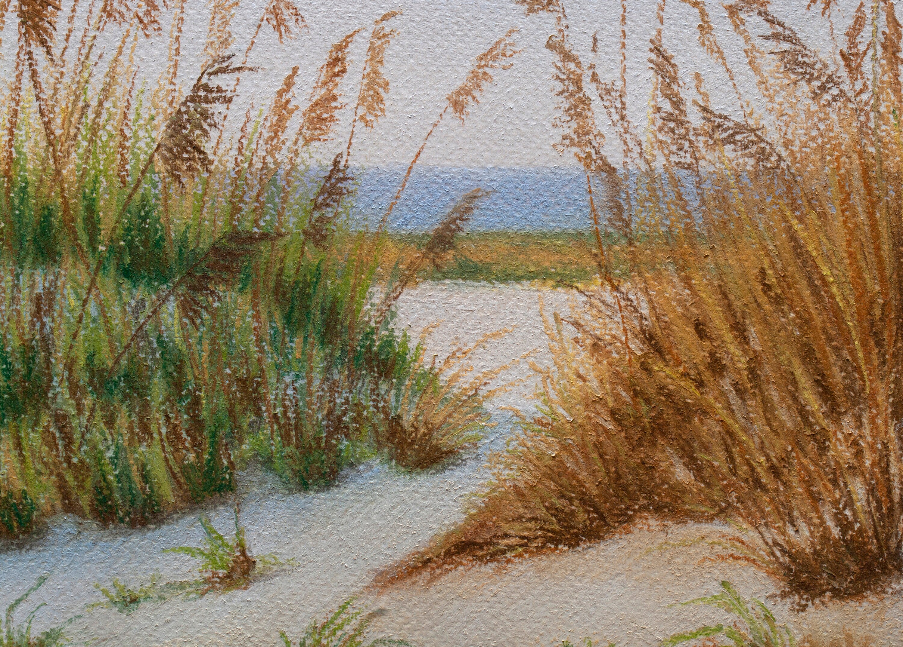 Seaside soft pastel painting. Coastal landscape. Seascape | Etsy