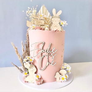 Bunny Rabbit Boho Theme Cake Accessories