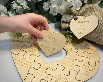 Personalised Wooden Mothers Day Jigsaw Cards Keepsake Gift Handmade
